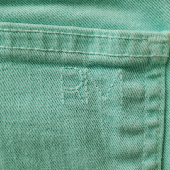 Rebecca Minkoff Turquoise Blue Thompson Twill Mid Rise Skinny Jeans size 27 - Picture 5 of 10